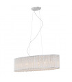 Crystal suspension Anabella silver in glass