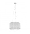 Suspension en cristal Anabella argent en aluminium