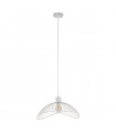 Modern pendant lamp Nunez Matt black, white lampshade