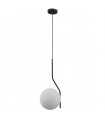 Modern hanging lamp Carimi satin black in glass