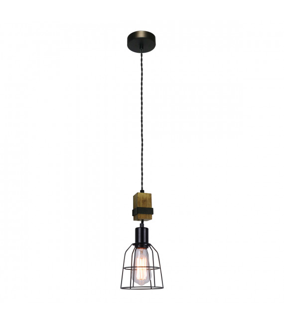 Industrie- und Retro-Pendelleuchte Ponte Black
