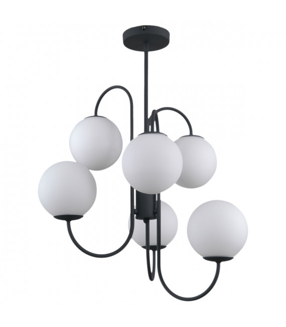 Lámpara colgante industrial y retro Gela Black