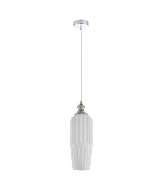 Suspension moderne Rodez Nickel satiné