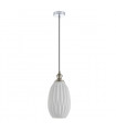 Designer pendant lamp Rodez Satin nickel and transparent