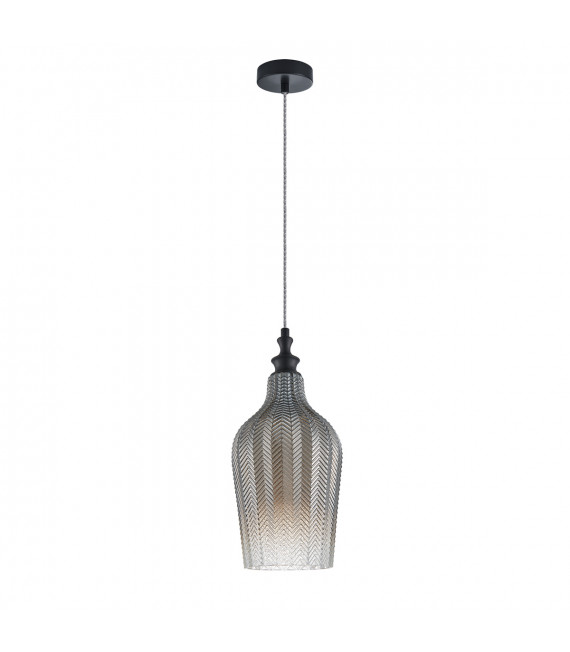 Suspension moderne Sabres Noir mat et gris fimé