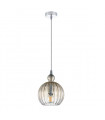 Suspension moderne Biron Chrome et cognac