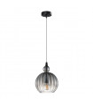 Modern pendant lamp Biron Matt black and smoked gray