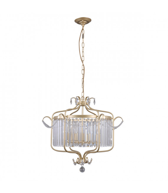 Rinaldo Champagne golden crystal suspension, height 60 Cm