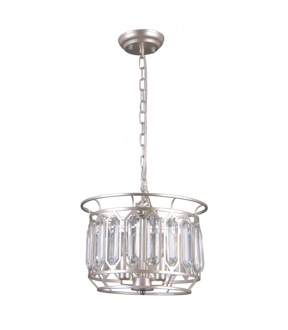 Suspension en cristal Priscilla Champagne argent