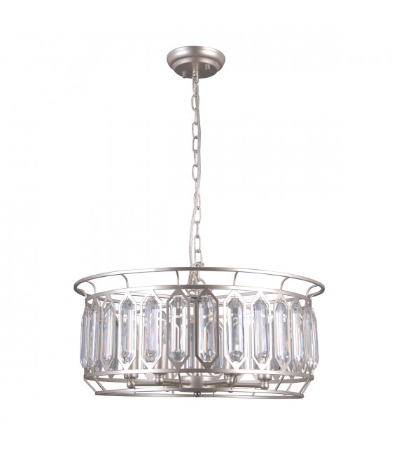 Crystal suspension Priscilla Champagne silver height 26 Cm