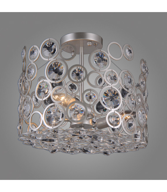 Nardo Champagne crystal pendant light silver