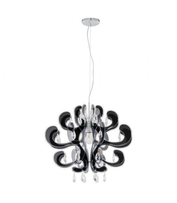 Emporio Crystal Pendelleuchte Schwarz