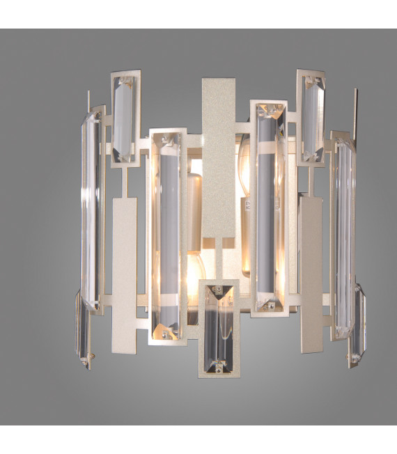 Applique murale en cristal Lukas Champagne argent