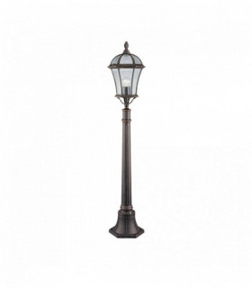 Pole außerhalb capri 1 Ampulle Höhe 95cm transparent braunes Glas rustikale