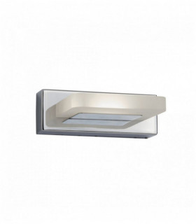 Applique murale led 1 ampoule chrome / verre dépoli