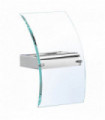 Applique led verre bombé biseauté chrome