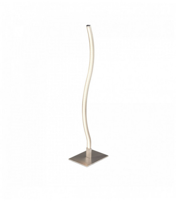 Wave-Lampe Tisch del Silbersatin Wellen Basis Quadrat