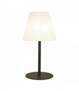 Esterna del LED lampada da tavolo ombra pc conica grigio scuro bianco