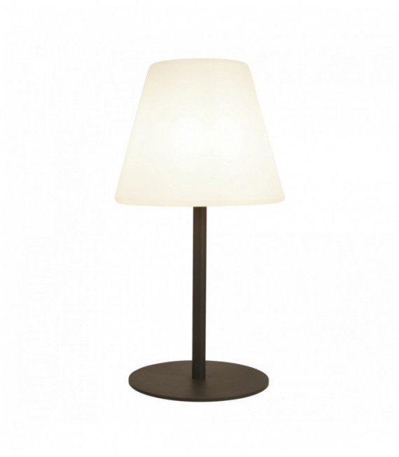 Esterna del LED lampada da tavolo ombra pc conica grigio scuro bianco