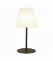 Outdoor led table lamp conical shade pc dark gray white
