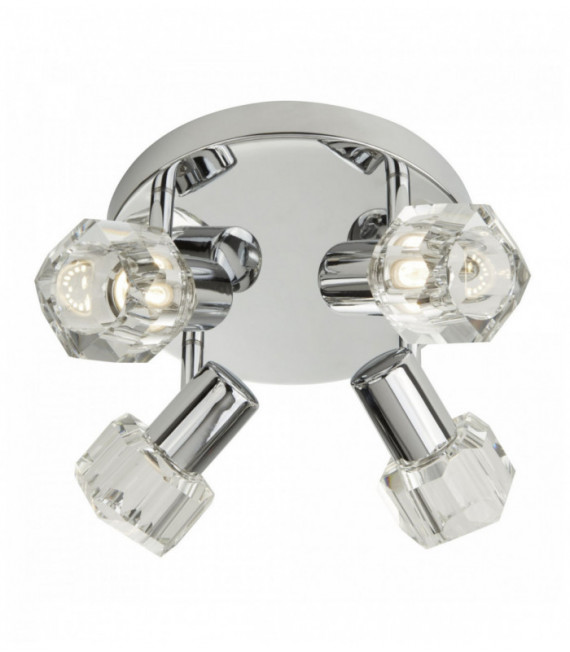 proyector 4 ampollas de vidrio de cromo LED transparente