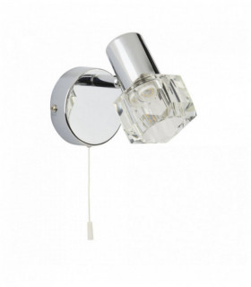 Spot LED TRITON 1 fiala con vetro trasparente substrato cromo