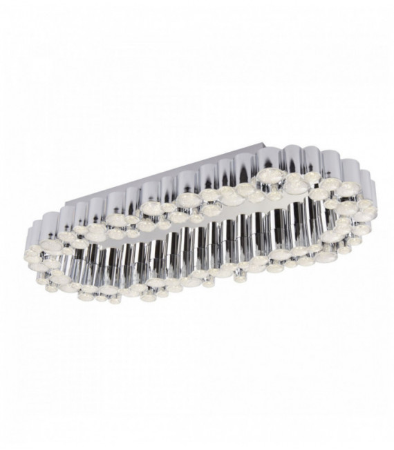 Deckenkristall Darcy Rohr LED oval Chrom