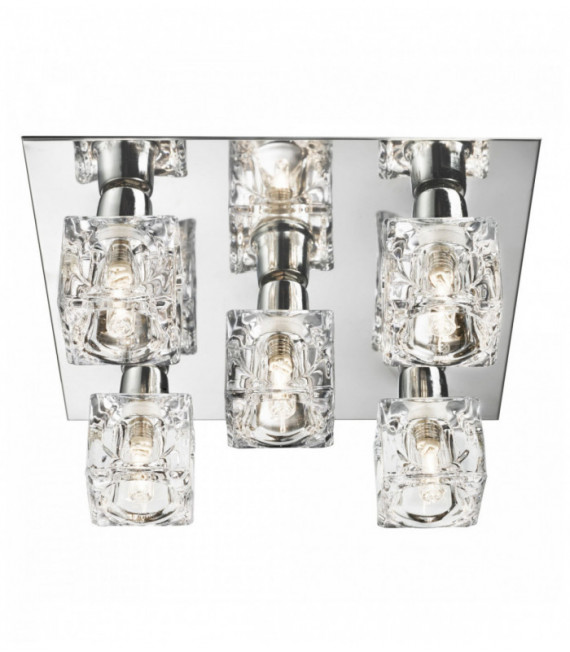Deckeneiswürfel transparent Chrom 5 Ampullen