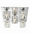 5-light transparent chrome ice cube ceiling light