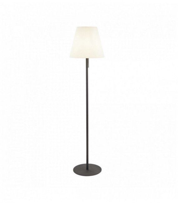 Outdoor led floor lamp conical shade pc dark gray white