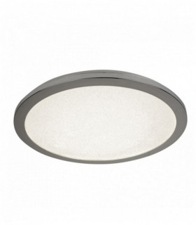 Led ceiling light dia 30cm chrome and sand crystal ip44