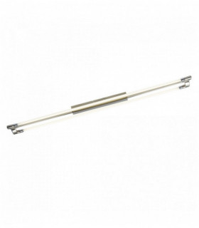 Double led strip ceiling light 2 x 18 watts stainless steel