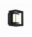 Chaplin rectangular led wall light, matt black - 100mm