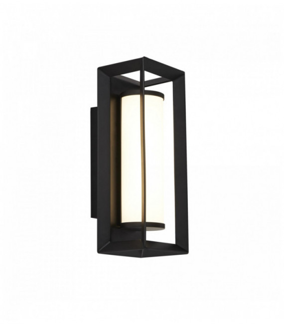 Applique murale led rectangulaire chaplin, noir mat - 200mm