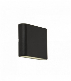 Outdoor wall light with led up / down - black - transparent diffuser