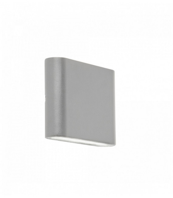 luz exterior LED arriba / abajo - gris - Difusor transparente