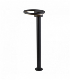 Pole außerhalb LED 73cm Höhe mit runden Kopf - schwarz mit satiniertem Diffusor