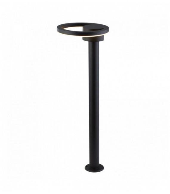 altura 73cm Pole fuera de LED con la cabeza redonda - negro con difusor esmerilado