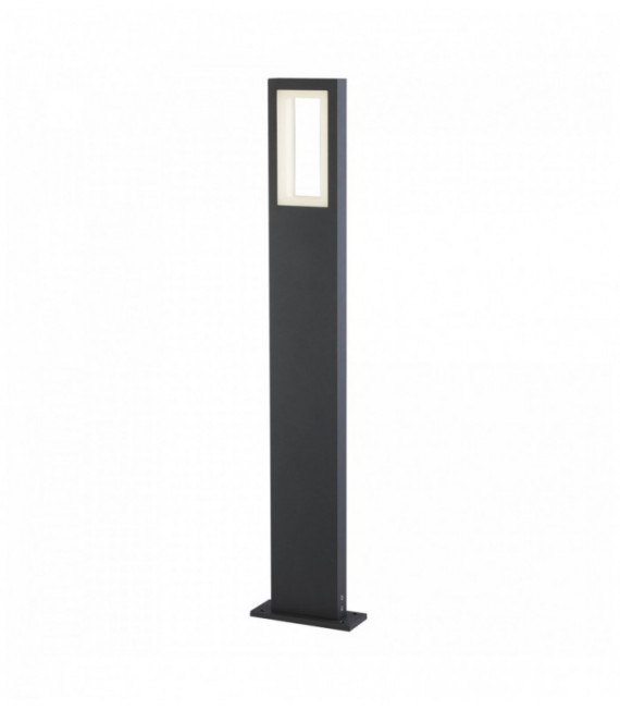 Polo fuera altura 73cm LED de color gris oscuro con difusor esmerilado