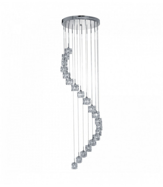 cubo de hielo llevado suspensión - 20lt multi-gota de vidrio altura de 3 m de cromo