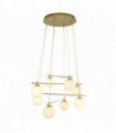 Suspension kriss cross chome et cristal