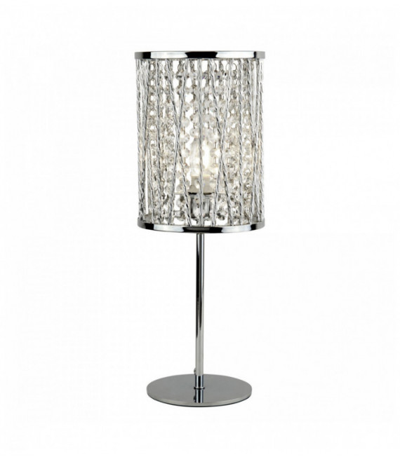 Lampe de table elise 1 ampoule gouttes en cristal de chrome