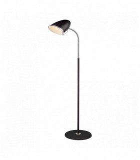 Lampadaire boston noir et chrome