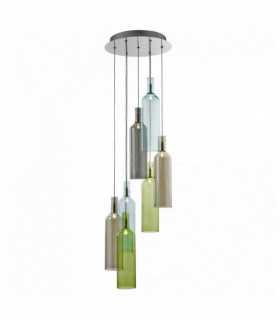Suspension bottles 7 ampoules bouteille en verre multicolore multi-gouttes