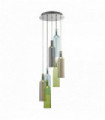 Suspension bottles 7 ampoules multi-drop multicolored glass bottle