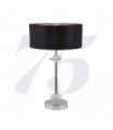 Lampe de table new orleans 1 ampoule chrome avec abat-jour noir / intérieur argent