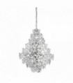 Suspension tiles 11 bulbs - transparent acrylic