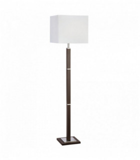 Waverley floor lamp 1 bulb wood brown / stainless steel rectangular