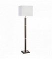 Lampadaire waverley 1 ampoule bois brun / inox rectangulaire