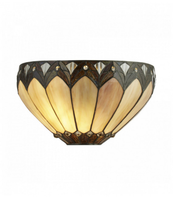 Transparent / brown / purple tiffany pearl wall light